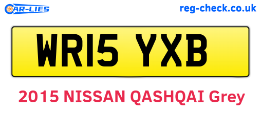 WR15YXB are the vehicle registration plates.