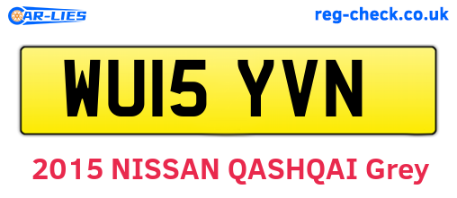 WU15YVN are the vehicle registration plates.