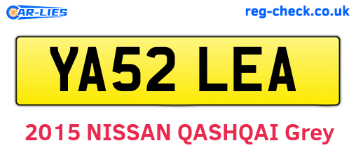 YA52LEA are the vehicle registration plates.