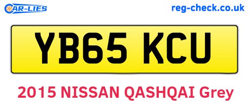 YB65KCU are the vehicle registration plates.