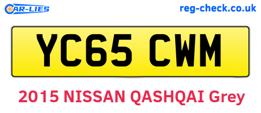YC65CWM are the vehicle registration plates.