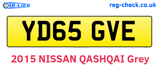 YD65GVE are the vehicle registration plates.