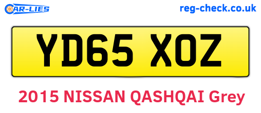 YD65XOZ are the vehicle registration plates.