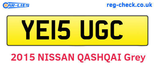 YE15UGC are the vehicle registration plates.