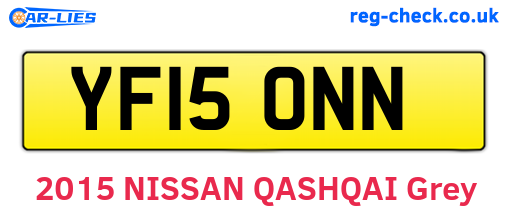 YF15ONN are the vehicle registration plates.