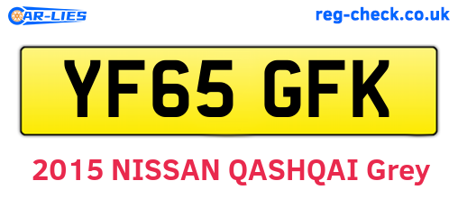 YF65GFK are the vehicle registration plates.