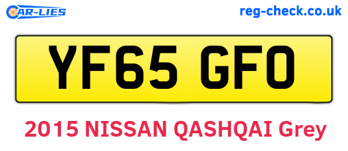 YF65GFO are the vehicle registration plates.