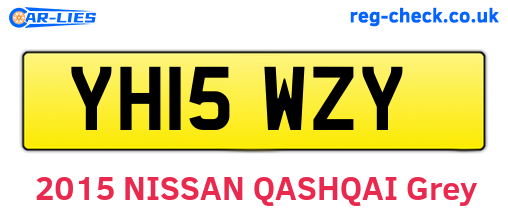 YH15WZY are the vehicle registration plates.