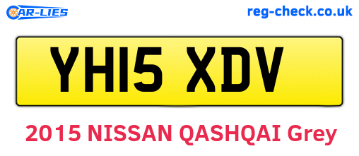 YH15XDV are the vehicle registration plates.