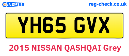 YH65GVX are the vehicle registration plates.