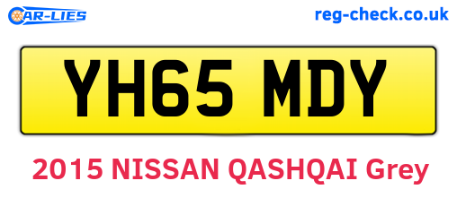 YH65MDY are the vehicle registration plates.