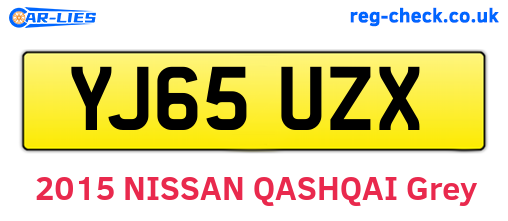 YJ65UZX are the vehicle registration plates.