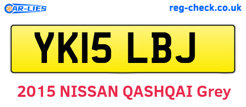 YK15LBJ are the vehicle registration plates.