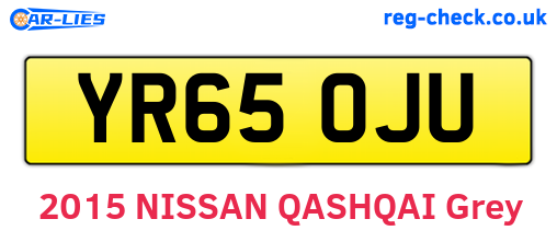 YR65OJU are the vehicle registration plates.