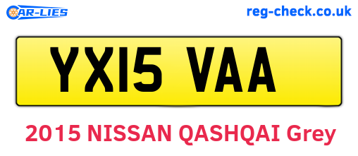 YX15VAA are the vehicle registration plates.