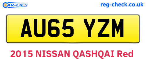 AU65YZM are the vehicle registration plates.