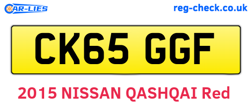 CK65GGF are the vehicle registration plates.