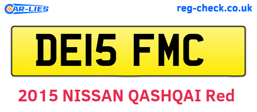 DE15FMC are the vehicle registration plates.