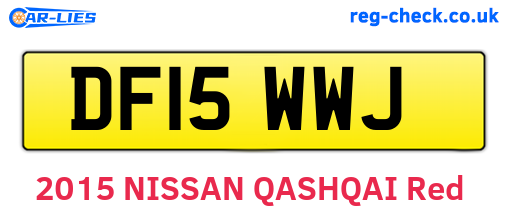 DF15WWJ are the vehicle registration plates.