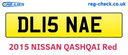 DL15NAE are the vehicle registration plates.