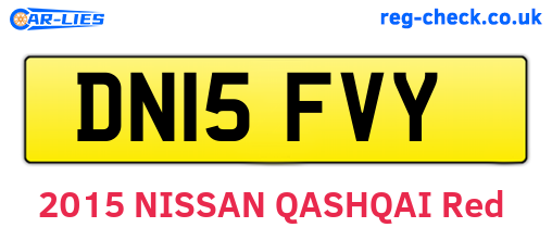 DN15FVY are the vehicle registration plates.
