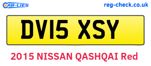 DV15XSY are the vehicle registration plates.