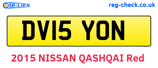 DV15YON are the vehicle registration plates.