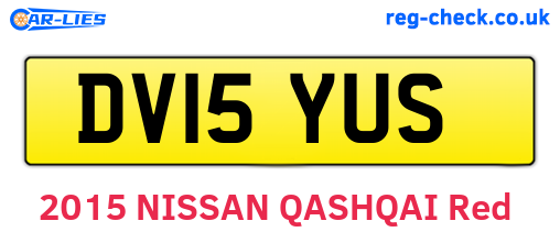 DV15YUS are the vehicle registration plates.