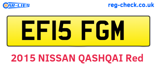EF15FGM are the vehicle registration plates.