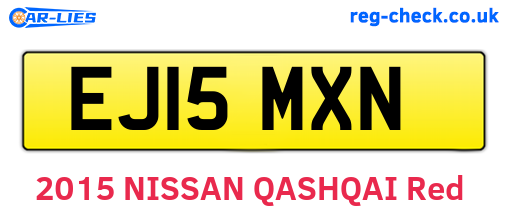 EJ15MXN are the vehicle registration plates.