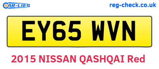 EY65WVN are the vehicle registration plates.