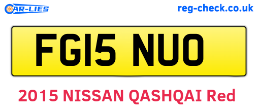 FG15NUO are the vehicle registration plates.