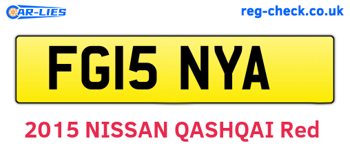 FG15NYA are the vehicle registration plates.