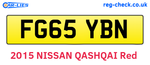 FG65YBN are the vehicle registration plates.