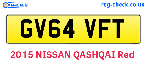 GV64VFT are the vehicle registration plates.