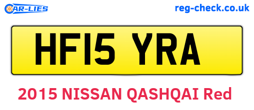 HF15YRA are the vehicle registration plates.