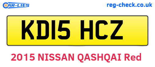 KD15HCZ are the vehicle registration plates.