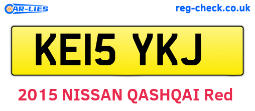 KE15YKJ are the vehicle registration plates.