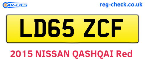 LD65ZCF are the vehicle registration plates.