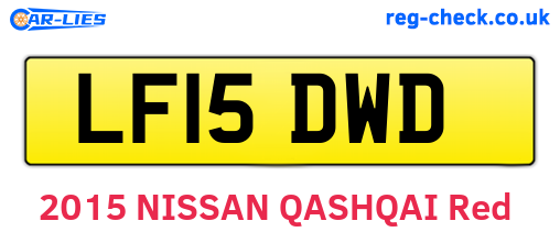 LF15DWD are the vehicle registration plates.
