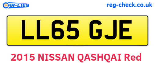 LL65GJE are the vehicle registration plates.