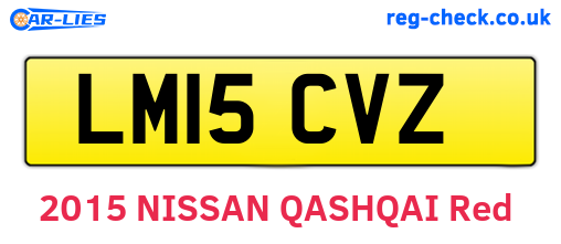 LM15CVZ are the vehicle registration plates.