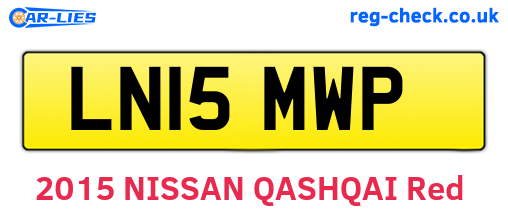 LN15MWP are the vehicle registration plates.