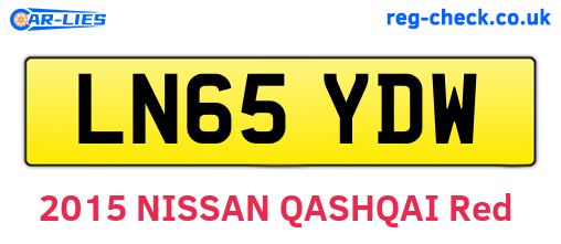 LN65YDW are the vehicle registration plates.