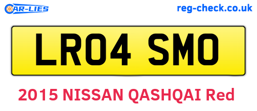LR04SMO are the vehicle registration plates.
