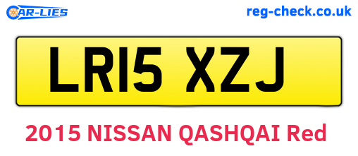 LR15XZJ are the vehicle registration plates.