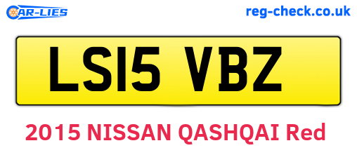 LS15VBZ are the vehicle registration plates.