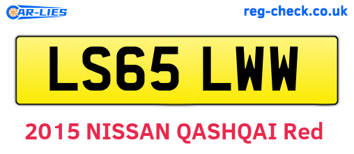 LS65LWW are the vehicle registration plates.