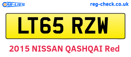 LT65RZW are the vehicle registration plates.