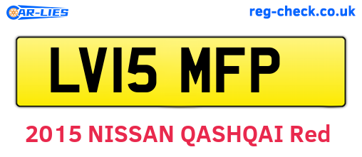 LV15MFP are the vehicle registration plates.